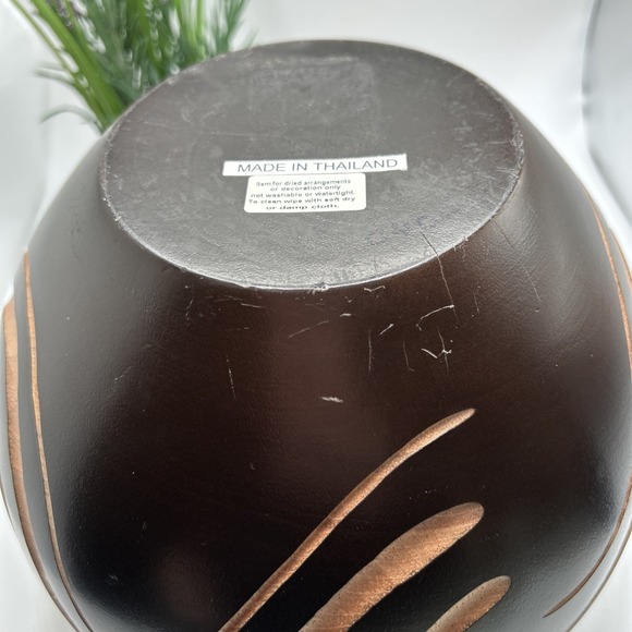 Handmade Wooden Bowl 5 inch Thai Carved Large Bowl Not Wash Or Airtight - Picture 7 of 12